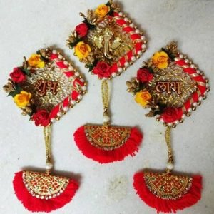 Zupppy Home Decor Shubh labh pair with ganesh ji
