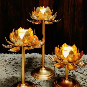 Zupppy Diyas & Candles Lotus t- light holders