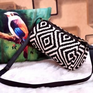 Zupppy Accessories Limited Edition Designer Lucknowi Clutch with Diamond Knob & Sling Chain