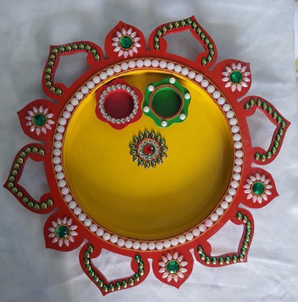 Zupppy Art & Craft Best Pooja Thali Online | Wooden Pooja Thali | Zupppy