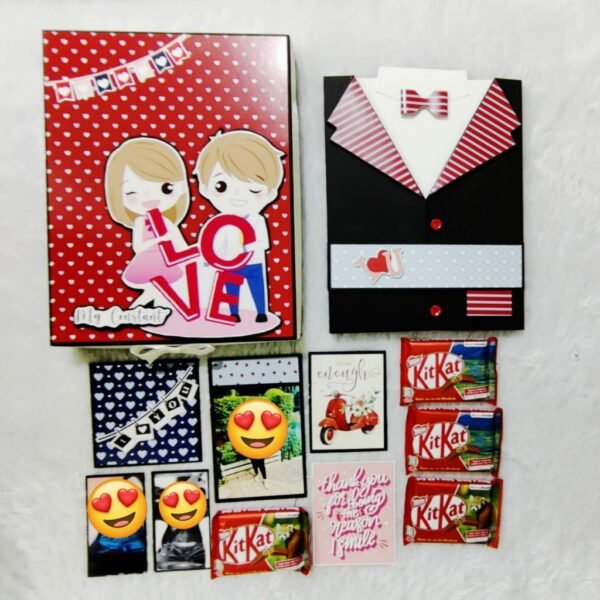 Zupppy Accessories Birthday Combo: Envelope Card, Chocolates, Teddy Keychain, Message Scrolls