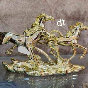 Zupppy Art & Craft Gold Finish Horses Online | Horses Stand | Zupppy