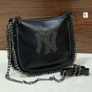 Zupppy Accessories Stylish Women’s Rivet Envelope Shoulder Bag | Black Leather Crossbody