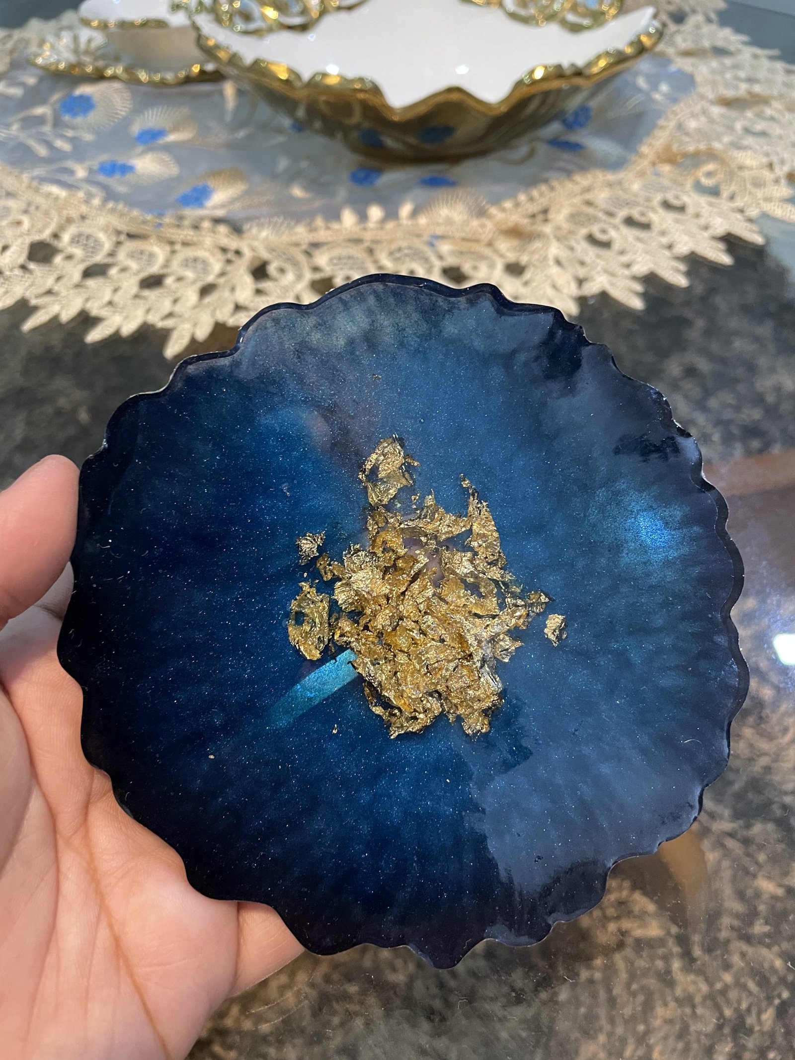 Dark Night Resin Coaster: Celestial elegance for your table. Shop now! Zupppy Home Decor Dark Night Resin Coaster: Celestial elegance for your table. Shop now!