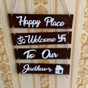 Zupppy Customized Gifts Wooden Customized Home Name Plate – Personalize Your Space