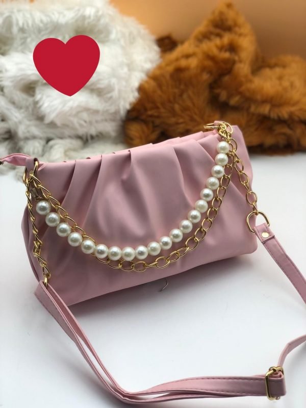 Zupppy Gifts High Quality Front Pearl and Chain Baggit Bag – Classy and Elegant