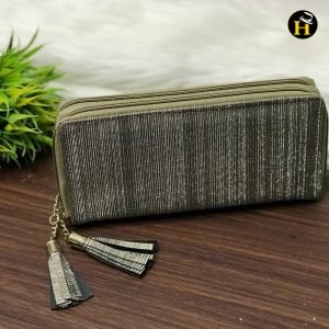 Zupppy Accessories Ladies Long wallet Shinny shimmer material party wear clutch