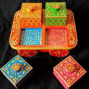 Zupppy Dry Fruits Hand painted wooden dryfruit box