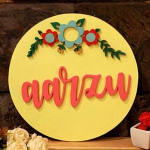 Zupppy Home Decor Flower name plates