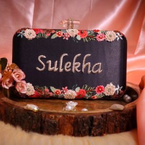 Zupppy Accessories Highlighted embroidered name clutch