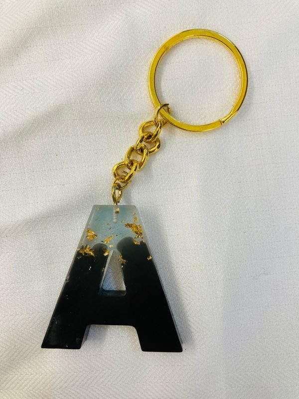 Zupppy Accessories Alphabet  Snap Hook Name Tag Resin Keychain