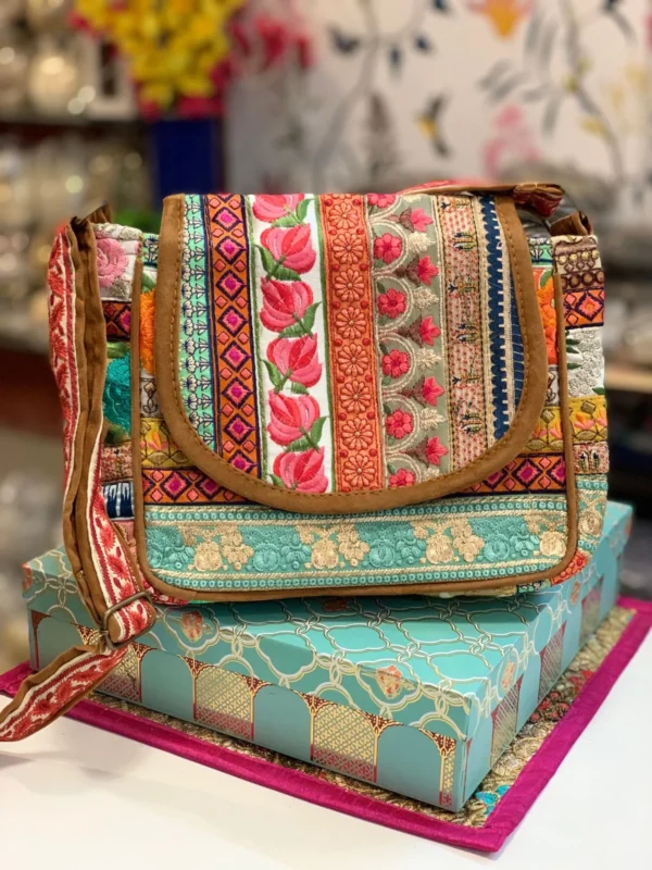 Zupppy Accessories Handcrafted Banjara Embroidered Sling Bag | Boho Style Crossbody Bag | Banjara Sling Purse