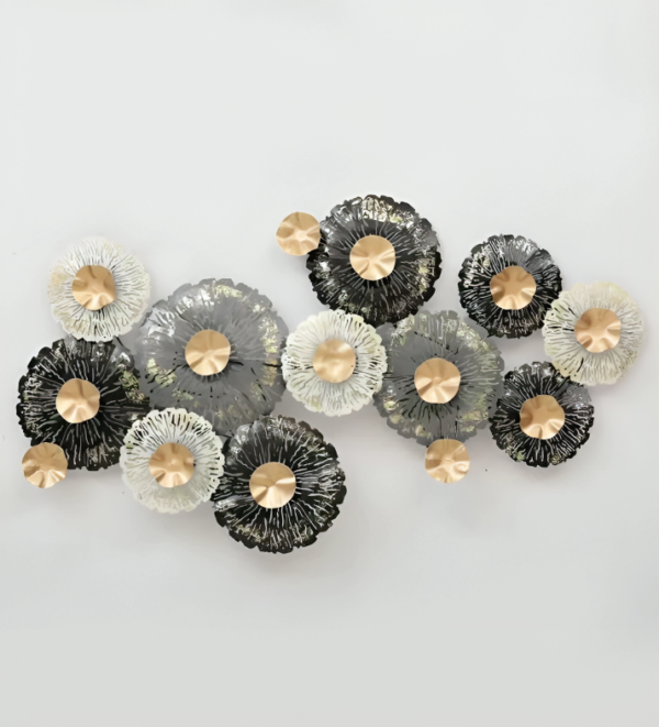 Zupppy Home Decor Big Flower Metal Wall Art – Handcrafted Luxury Floral Décor