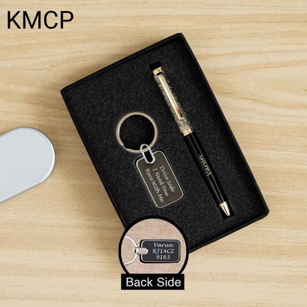 Zupppy Accessories Metal Keychain + Pen Combo