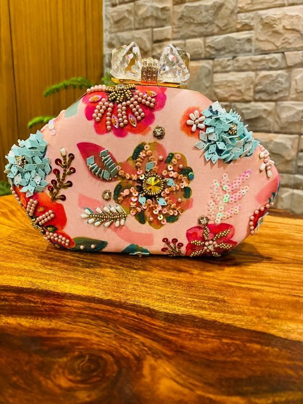 Zupppy Accessories Printed Embroidery Clutch