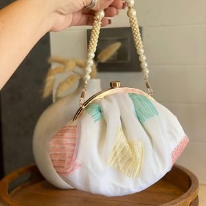 Zupppy Accessories NEW ORGANZA BATUA BAGS  WITH PEARL HANDLE