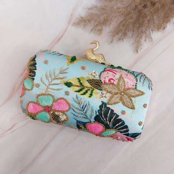 Zupppy Accessories Designer Printed Embroidered Clutch