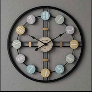 Zupppy Home Decor Multicolor sticker elegant Wall clock