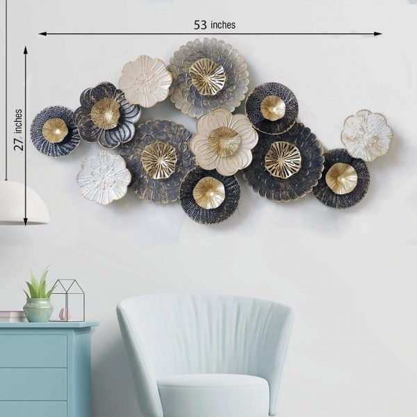 Zupppy Home Decor Curtain of Sea Shells Metal Wall Art Panel