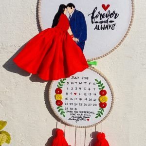 Zupppy Customized Gifts Two layer embroidery hoop with tassel 