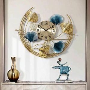 Zupppy Home Decor Flower metal wall clock
