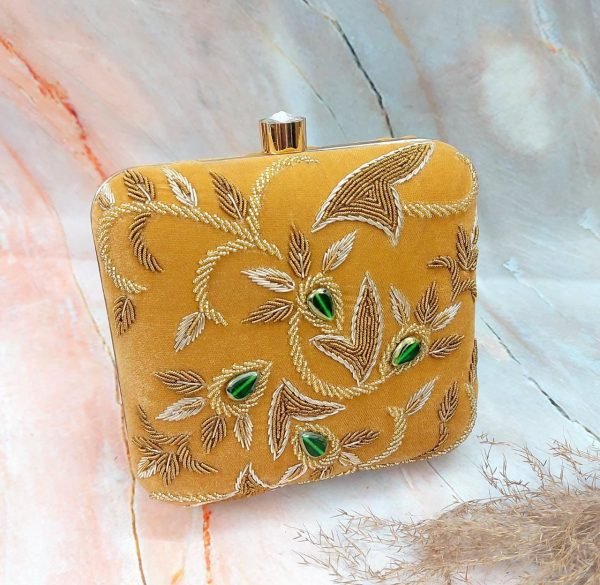 Zupppy Accessories Embroidered Square Clutch