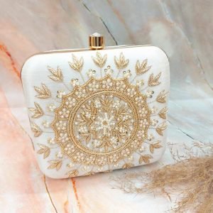 Zupppy Accessories Embroidered Square Clutch