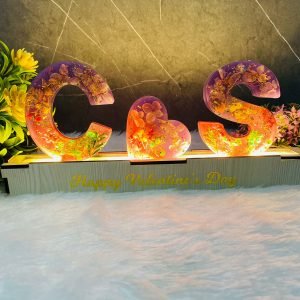 Zupppy Customized Gifts LED Resin initials