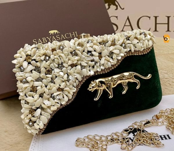 Zupppy Accessories SABYASACHI CLUTCHES in Ethnic Handcraft with Long Chain