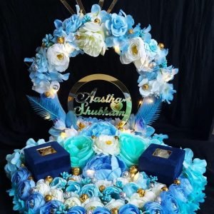 Zupppy Accessories Blue Customized Ring Platter for engagement