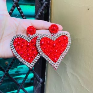 Zupppy Accessories Heart Beaded classy beaded earring