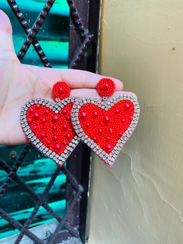 Zupppy Accessories Heart Beaded classy beaded earring