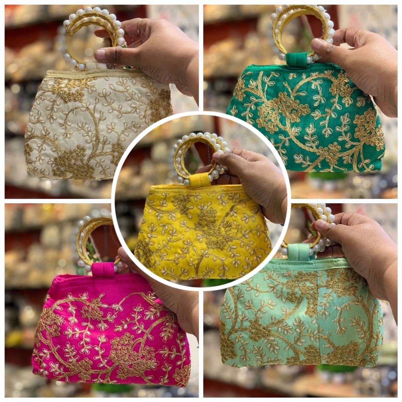 Modern Bangle Handle Potli Zupppy Accessories Modern Bangle Handle Potli