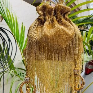 Zupppy Accessories Golden Ethnic Designer Evening Potli Batua Bag: Online Batua Design in India