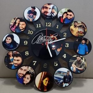 Zupppy Customized Gifts Personalized Photo Frame Wall Clock | Customized Clock Frame | 12×12 inch | ₹699 | Zupppy