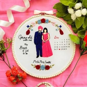 Zupppy Customized Gifts Best Bride Groom Embroidery Hoop