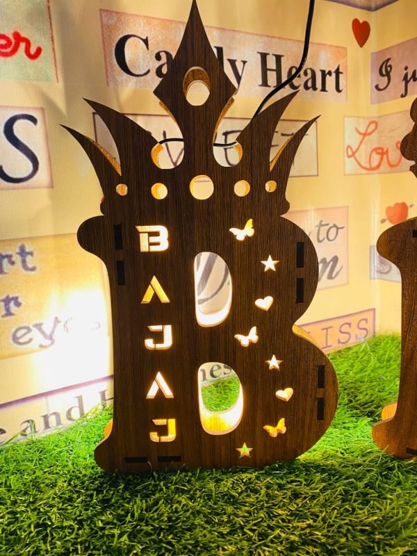 Zupppy Art & Craft New Led Wooden Initials