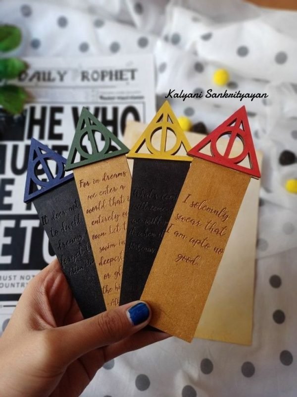 Zupppy Gifts Harry potter Deathly Hallows Bookmarks for kids and fans
