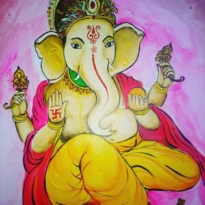 Zupppy handmade Framed Ganesh Ji Painting