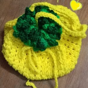 Zupppy Crochet Products Vibrant Lemon Potli