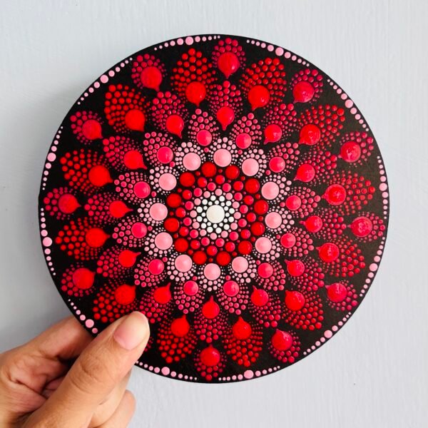 Zupppy Home Decor Red Mandala Fridge Magnet / Wall Hanging – Dot Mandala Art