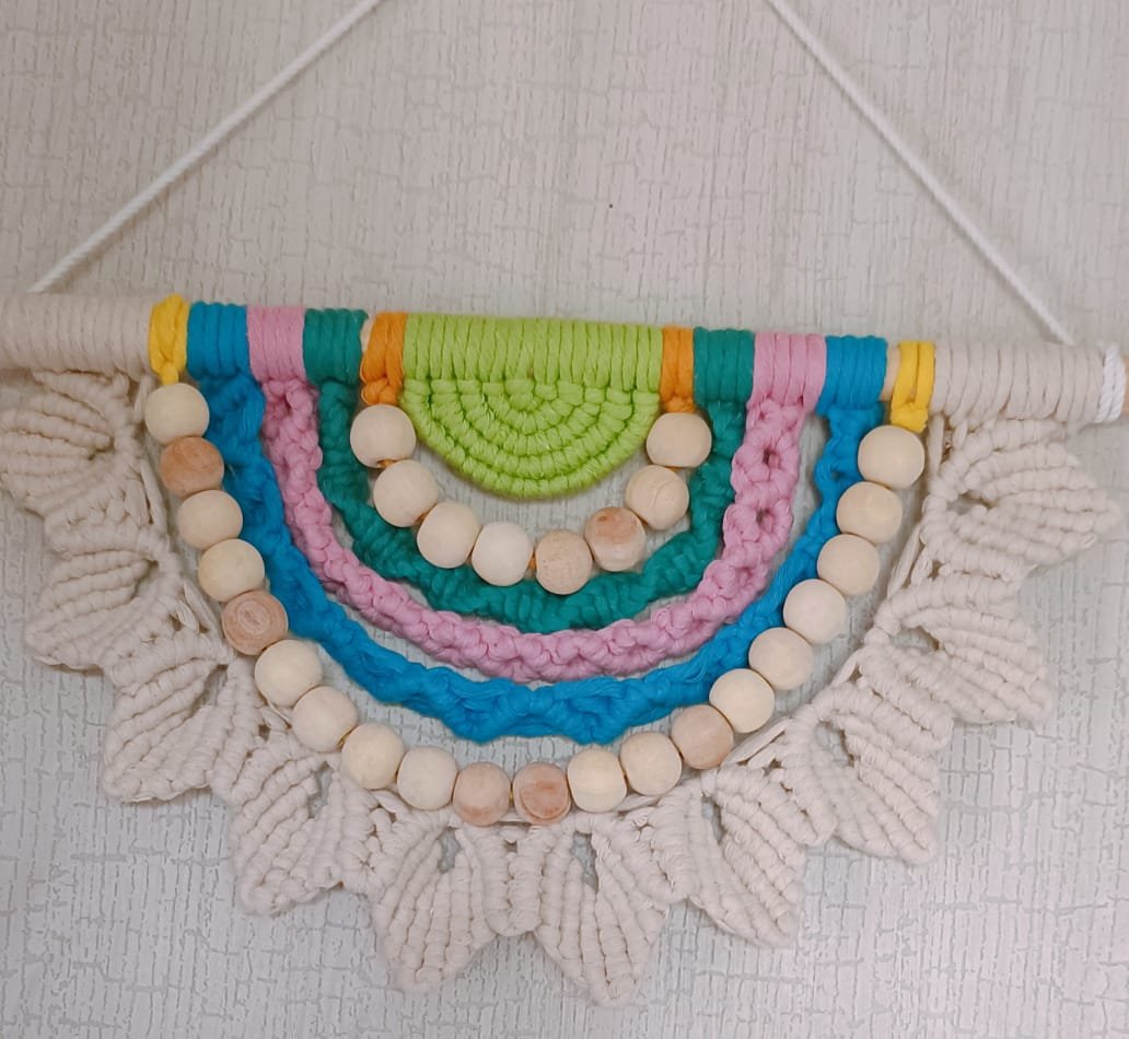 Macrame wall hanging with wooden beads Zupppy Accessories Macrame wall hanging with wooden beads