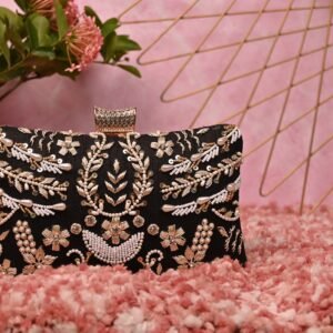 Welcome to our designer embroidery clutch shop, where we specialize in creating unique and exquisite clutches that are perfect for any occasion