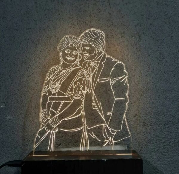 Zupppy LED LED light sculpture plaque frame romantic gift , wedding and anniversary gift