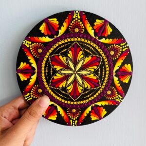 Zupppy Mandala arts Butterfly Mandala Mirror Art – Intricately Designed Wall Art for Home Decor