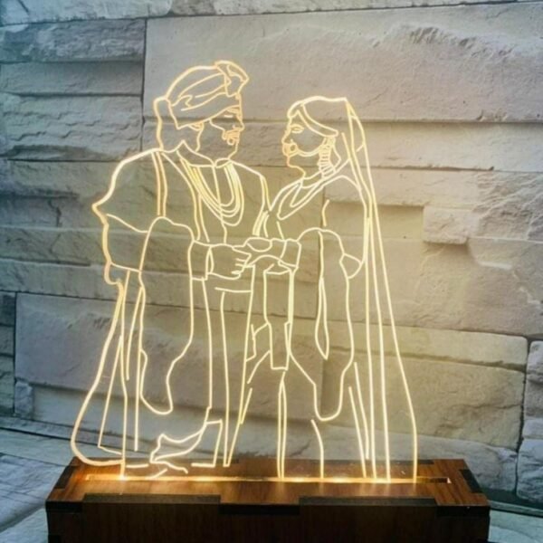 Zupppy Customized Gifts LED light sculpture plaque frame romantic gift , wedding and anniversary gift