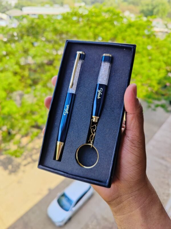 Zupppy Accessories Blue Premium Crystal Pen & Keychain