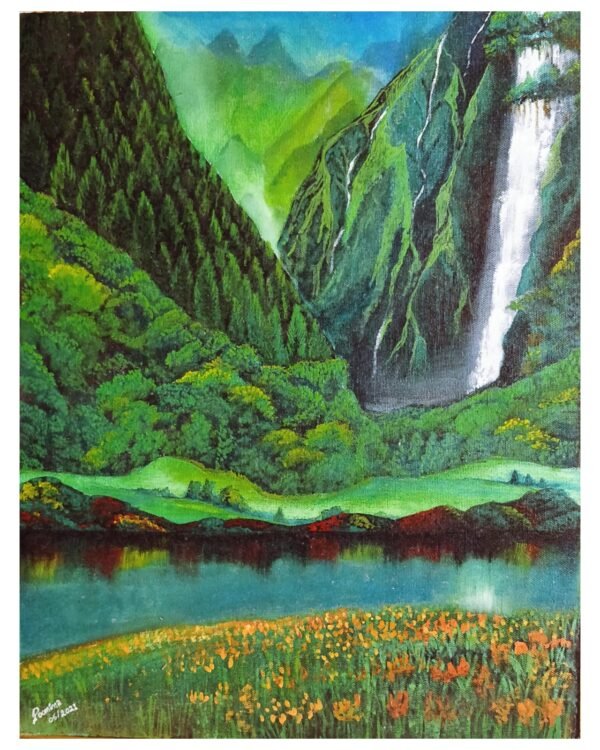Zupppy Home Decor Spring Waterfall landscape