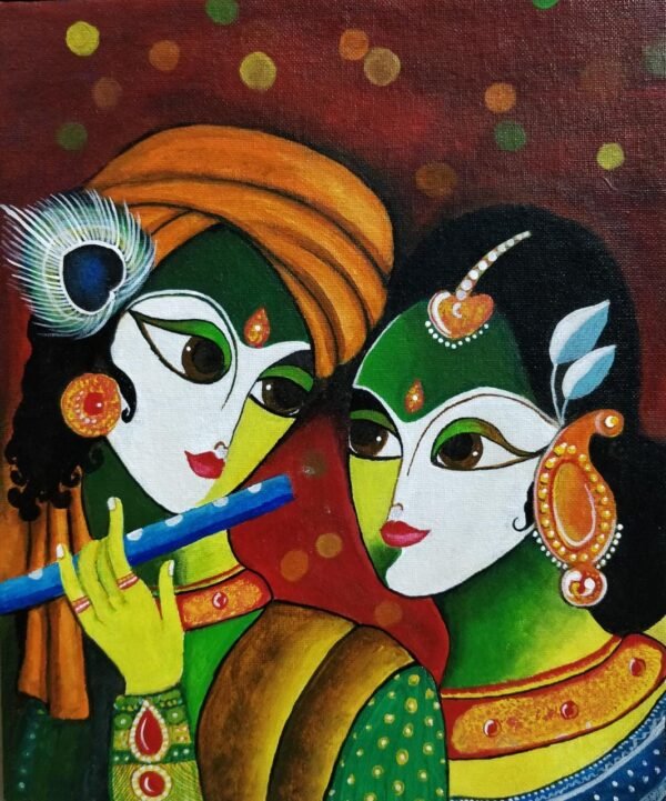 Zupppy Home Decor Radha Krishna painting