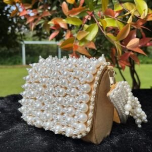 Zupppy Accessories Gold flap bag with pearl